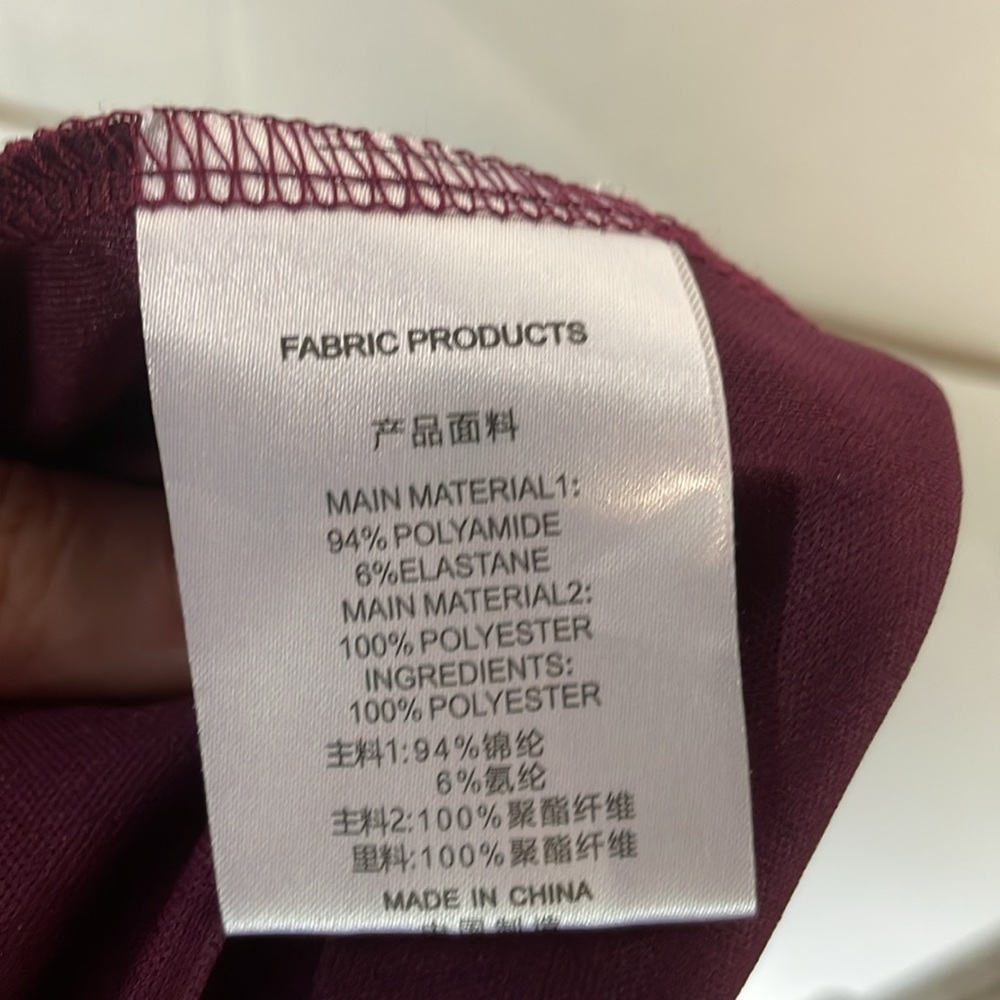 Miusol Burgundy Lace Bodice Chiffon Evening Gown - Picture 10 of 11